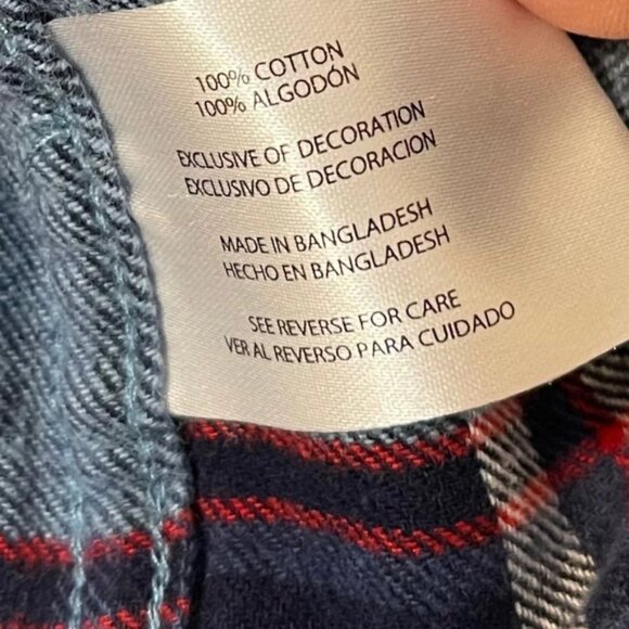 Eddie Bauer Men’s Button Down Flannel Blue Plaid Size XL - Picture 13 of 13